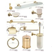 Стакан для зубных щеток настенный 3515-71-003 цвет глянцевое золото, матовое стекло, кристаллы Swarovski, латунь высота 108 мм