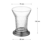 Стакан для зубных щеток 3503-12-090 цвет черный, узорчатое стекло, латунь высота 130 мм 