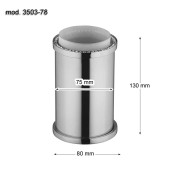 Стакан для зубных щеток 3503-78-003 цвет глянцевое золото, кристаллы Swarovski, стекло, латунь высота 130 мм 