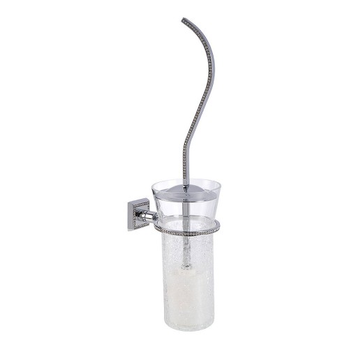 Ёршик 3504-75-005 цвет глянцевый хром, узорчатое стекло, кристаллы Swarovski, латунь