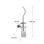 Ёршик 3504-75-005 цвет глянцевый хром, узорчатое стекло, кристаллы Swarovski, латунь