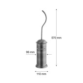 Ёршик 3504Y-75-005 цвет глянцевый хром, кристаллы Swarovski, латунь 