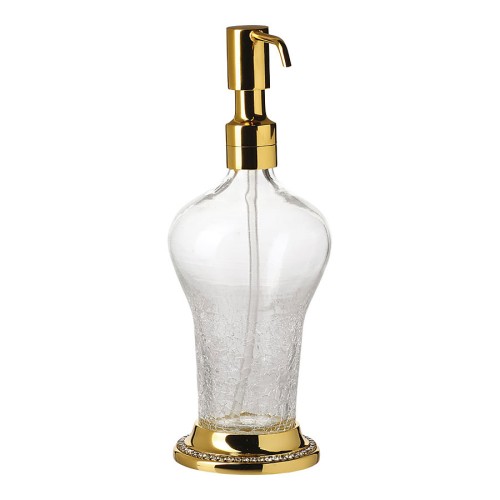 Дозатор для жидкого мыла 3507-75-003 цвет глянцевое золото, прозрачное стекло, кристаллы Swarovski, латунь высота 205 мм Дозатор для жидкого мыла 3507-75-003 цвет глянцевое золото, прозрачное стекло, кристаллы Swarovski, латунь высота 205 мм