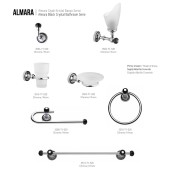 Держатель для полотенец 3508-71-520 цвет глянцевый хром, черные кристаллы Swarovski, латунь длина 286 мм Держатель для полотенец 3508-71-520 цвет глянцевый хром, черные кристаллы Swarovski, латунь длина 286 мм