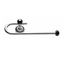 Держатель для полотенец 3508-71-520 цвет глянцевый хром, черные кристаллы Swarovski, латунь длина 286 мм 