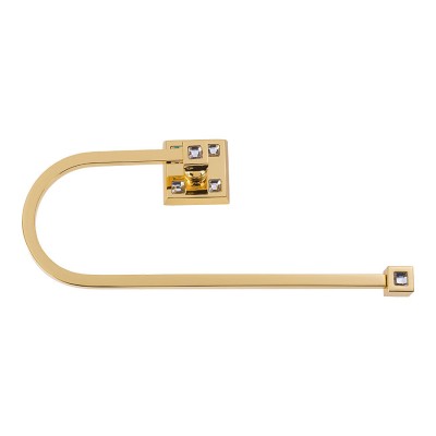 Держатель для полотенец 3508-72-003 цвет глянцевое золото, кристаллы Swarovski, латунь длина 286 мм Держатель для полотенец 3508-72-003 цвет глянцевое золото, кристаллы Swarovski, латунь длина 286 мм