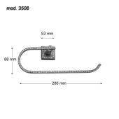 Держатель для полотенец 3508-75-005 цвет глянцевый хром, кристаллы Swarovski, латунь длина 286 мм 