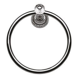 Держатель для полотенец круглый 3510-71-005 цвет глянцевый хром, кристаллы Swarovski, латунь диаметр 180 мм
