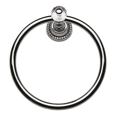 Держатель для полотенец круглый 3510-71-005 цвет глянцевый хром, кристаллы Swarovski, латунь диаметр 180 мм