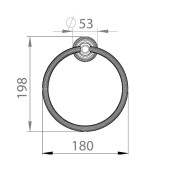 Держатель для полотенец круглый 3510-71-005 цвет глянцевый хром, кристаллы Swarovski, латунь диаметр 180 мм