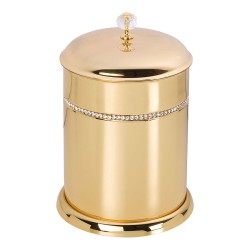 Ведро с крышкой 3512-71-003 цвет глянцевое золото, кристаллы Swarovski, латунь