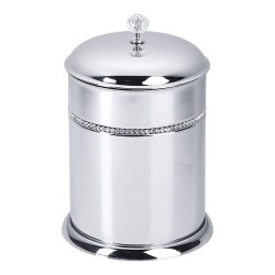 Ведро с крышкой 3512-71-005 цвет глянцевый хром, кристаллы Swarovski, латунь