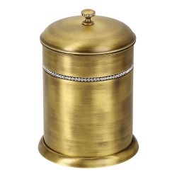 Ведро с крышкой 3512-75-013 цвет состаренная латунь, кристаллы Swarovski, латунь