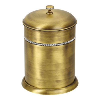 Ведро с крышкой 3512-75-013 цвет состаренная латунь, кристаллы Swarovski, латунь Ведро с крышкой 3512-75-013 цвет состаренная латунь, кристаллы Swarovski, латунь