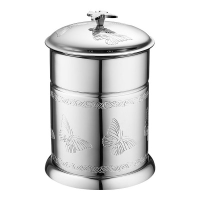 Ведро с крышкой 3512-8-005 цвет глянцевый хром, с узором, латунь