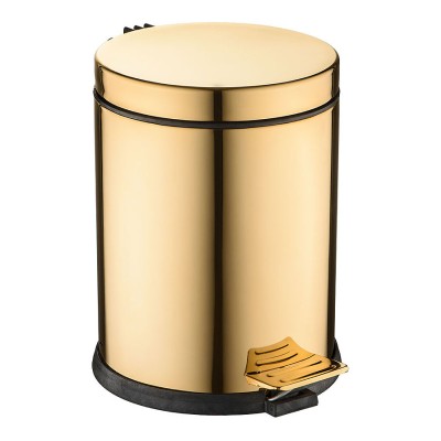 Ведро с крышкой и педалью 35122-3-003-3 цвет глянцевое золото, латунь Ведро с крышкой и педалью 35122-3-003-3 цвет глянцевое золото, латунь