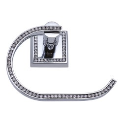 Держатель для туалетной бумаги 3514-75-005 цвет глянцевый хром, кристаллы Swarovski, латунь