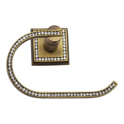 Держатель для туалетной бумаги 3514-75-013 цвет состаренная латунь, кристаллы Swarovski 