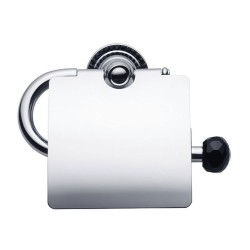 Держатель для туалетной бумаги 3514K-71-520 цвет глянцевый хром, черные кристаллы Swarovski, латунь 