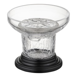 Держатель для мыла 3516-12-090 цвет черный, прозрачное стекло, латунь, диаметр 120 мм Держатель для мыла 3516-12-090 цвет черный, прозрачное стекло, латунь, диаметр 120 мм