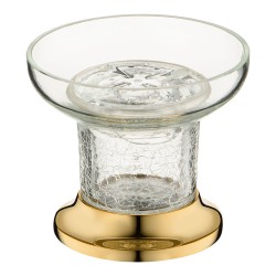 Держатель для мыла 3516-37-003 цвет глянцевое золото, прозрачное стекло, латунь, диаметр 120 мм Держатель для мыла 3516-37-003 цвет глянцевое золото, прозрачное стекло, латунь, диаметр 120 мм