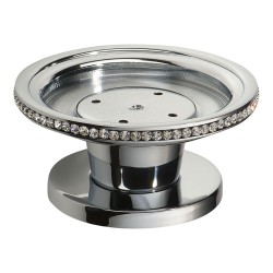 Держатель для мыла 3516-78-005 цвет глянцевый хром, кристаллы Swarovski, латунь диаметр 120 мм Держатель для мыла 3516-78-005 цвет глянцевый хром, кристаллы Swarovski, латунь диаметр 120 мм