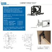 Петля для стеклянной или деревянной двери EASY 15.04.106-0 цвет черный длина 50 мм 