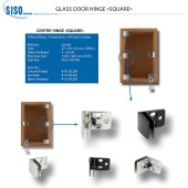 Петля для стеклянной двери центральная SQUARE 15.06.280-0 цвет глянцевый хром длина 40 мм