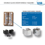 Ручки для стеклянной двери SQUARE 17.40.084-0 цвет бронза длина 34 мм, комплект 2 штуки