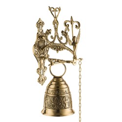 Колокол дверной 00258 глянцевая латунь длина 430 мм