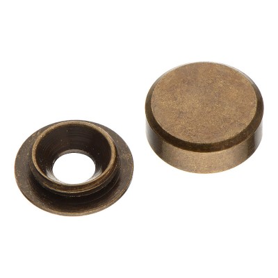 Декоративная накладка с резьбой 00521 CUERO цвет старая бронза диаметр 14 мм 
