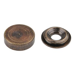 Декоративная накладка с резьбой 00523 цвет бронза диаметр 14 мм 