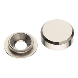 Декоративная накладка с резьбой 00525 NIQUEL цвет никель диаметр 14 мм 