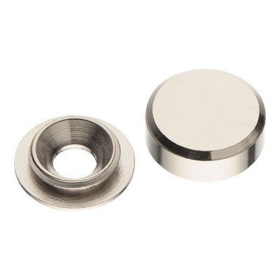 Декоративная накладка с резьбой 00525 NIQUEL цвет никель диаметр 14 мм 