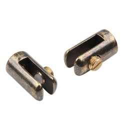 Полкодержатель для стекла 01600 цвет бронза длина 28 мм, комплект 2 штуки