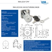 Замок накладной мебельный 14.00.105-0 цвет никель, ключ MIC850 