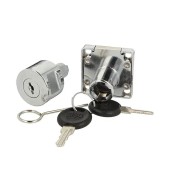 Замок накладной мебельный 14.00.105-0 цвет никель, ключ MIC850 