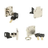 Замок накладной мебельный 14.00.200-0 цвет никель, ключ 850S 