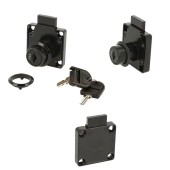 Замок накладной мебельный 14.01.020-4 цвет черный M-850