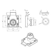Замок накладной мебельный 14.01.067-0 цвет черный 850 