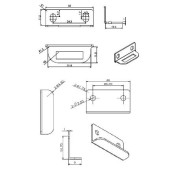 Замок накладной мебельный 14.01.250-0 цвет никель 850 правый