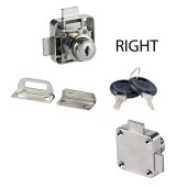 Замок накладной мебельный 14.01.250-0 цвет никель 850 правый