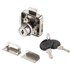 Замок накладной мебельный 14.01.250-0 цвет никель 850 правый