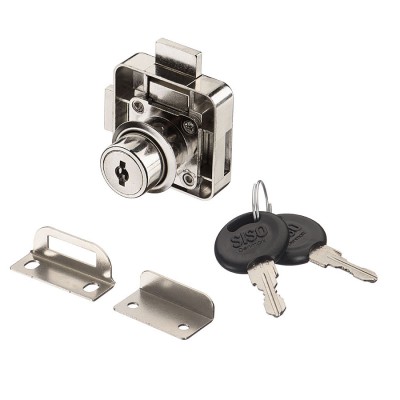 Замок накладной мебельный 14.01.250-0 цвет никель 850 правый