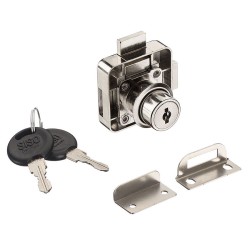 Замок накладной мебельный 14.01.251-0 цвет никель 850 левый