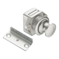 Замок мебельный с кнопкой 14.03.050-0 цвет алюминий 