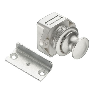 Замок мебельный с кнопкой 14.03.050-0 цвет алюминий 