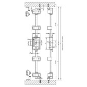 Штанга 14.05.726-0 длина 1200 мм цвет бронза для замка 14.05.312-1