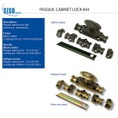 Замок накладной мебельный декоративный 14.05.551-0 цвет черный, комплект 