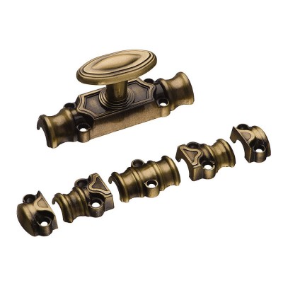 Замок накладной мебельный декоративный 14.05.550-0 цвет античная бронза, комплект 